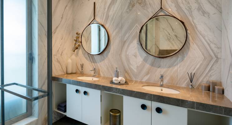 Washroom interior design of Avaanti residences